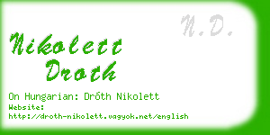 nikolett droth business card